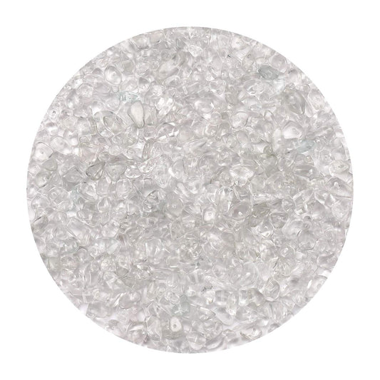 420PCS Chip Stone Beads Clear Crystal Quartz, Irregular Gemstones Healing Crystal Loose Beads Crushed Chunked Crystal Pieces Hole Drilled for DIY Art Crafts Jewelry Making (Clear Crystal Quartz)