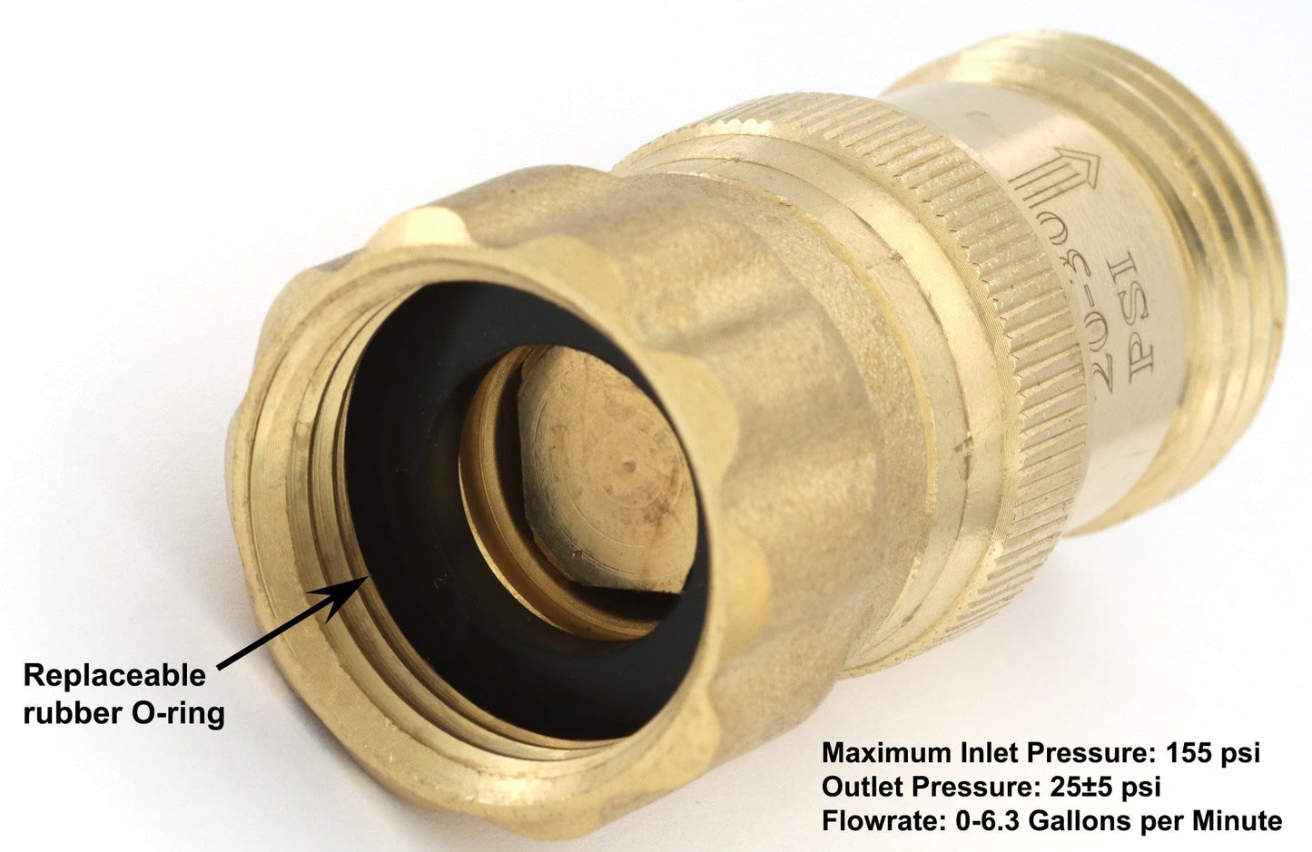 Vibrant Yard Co. Heavy Duty Brass Pressure Regulator 25 PSI for Drip Irrigation System and Soaker Hose with 3/4" Thread Connection