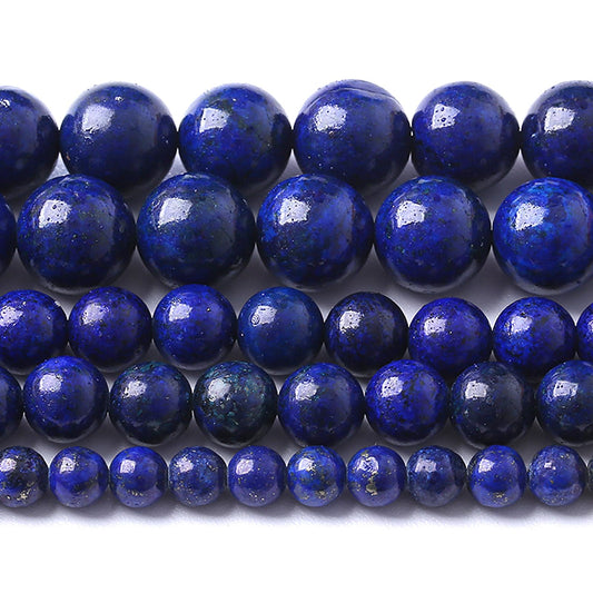 4MM 180pcs Natural Stone Lapis Lazuli Beads Round Loose Beads for Jewelry Making DIY Bracelet Necklace 2 Strands 32"
