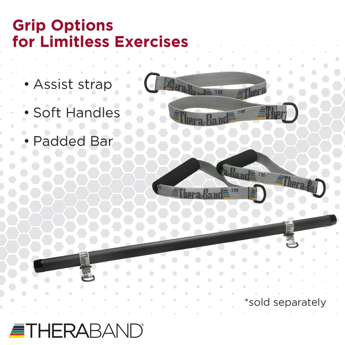 THERABAND Resistance Tubing with Connectors for Wall, Rehab & Wellness Station, Medium Level 3, Set of 2, 12-Inch Red Tubing for Physical Therapy, Exercise, Rehab, Clinics & Pilates, Latex Tubes