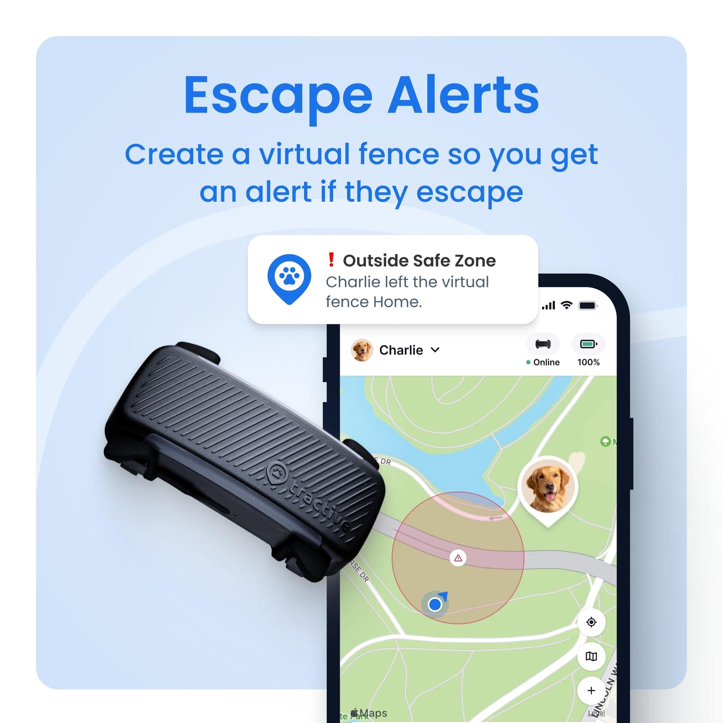 Tractive Smart Dog GPS Tracker | Live Pet Tracker with Virtual Fence | Vital Signs Monitoring of Heart & Respiratory Rate | Bark Monitoring | Dog Collar Attachment (Bundle of 2, Black & Mint)