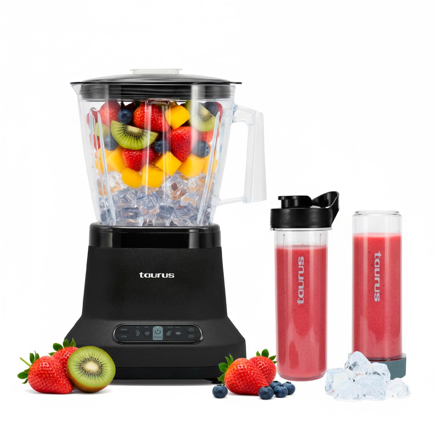 High-Performance Countertop Blender – 1500W Professional Power, 8 Presets, 64oz Tritan Jar, Self-Cleaning, Smoothie & Hot Soup Maker for Home & Kitchen, Blaze by Taurus