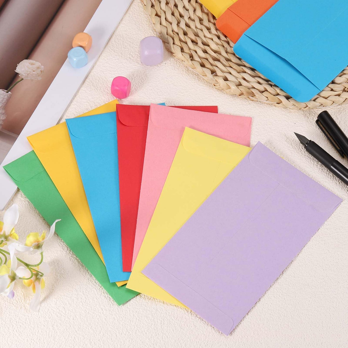 PATIKIL Money Envelope 6.5" x 3.5", 200Pcs Cash Envelopes Money Holder Bags Budgeting Saving Challenge Letter for Gift Coins Checks Tickets Jewelry Passport Card, Gold Yellow