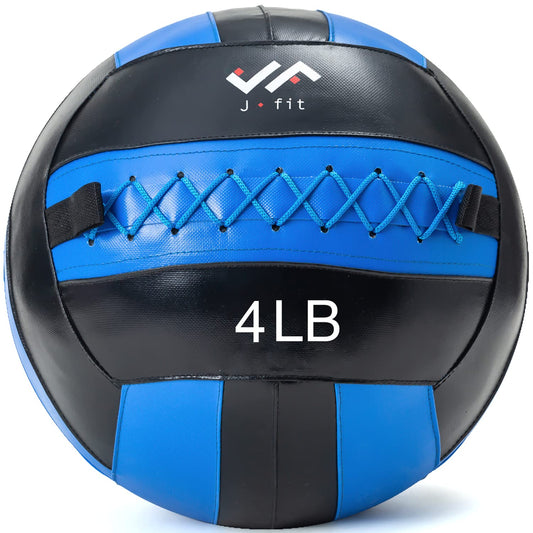JFIT Soft Wall Medicine Ball, 4 LB, Blue/Black