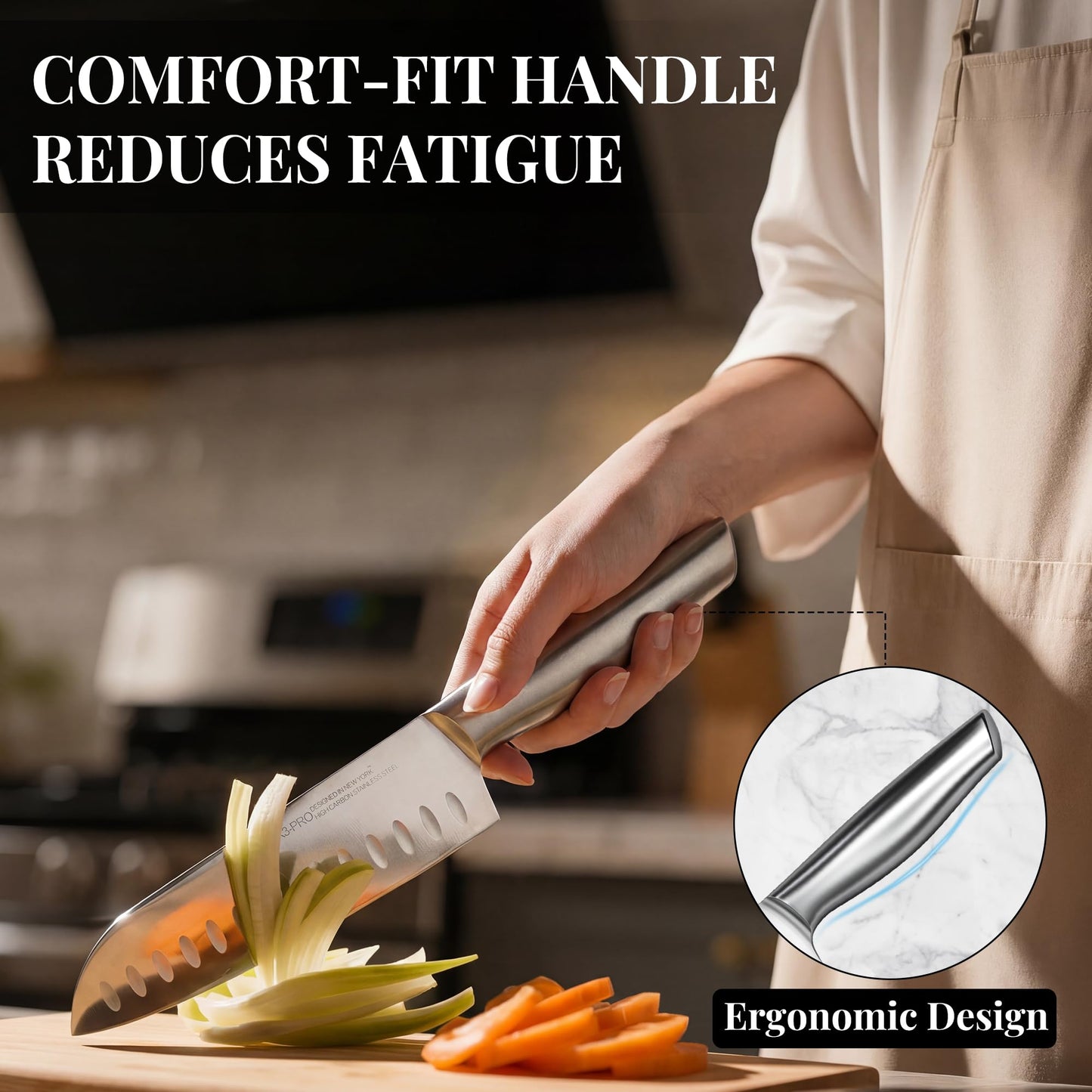 KnifeSaga Knife Set, 14 Pcs Premium Japanese High Carbon Stainless Steel Kitchen Knife Set, Razor Sharp Knife Block Set with Built-in Sharpener, Quality Acacia Wood Block Knife Sets Ergonomic Handle