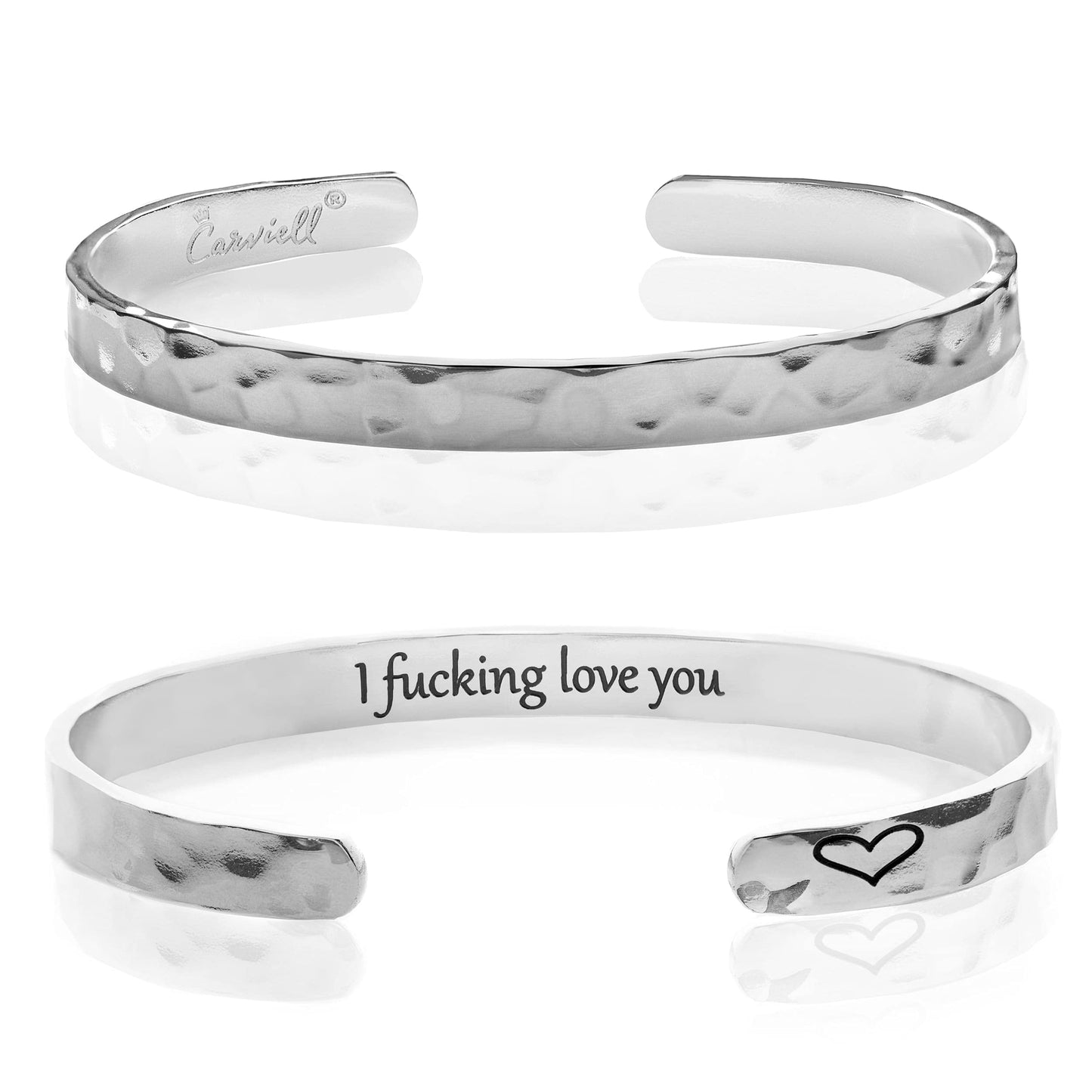 Carviell Stainless Steel Bracelet, Gifts for Girlfriend, for Wife, I Love You Gift for Her, Birthday Present from Husband, Sister Jewelry
