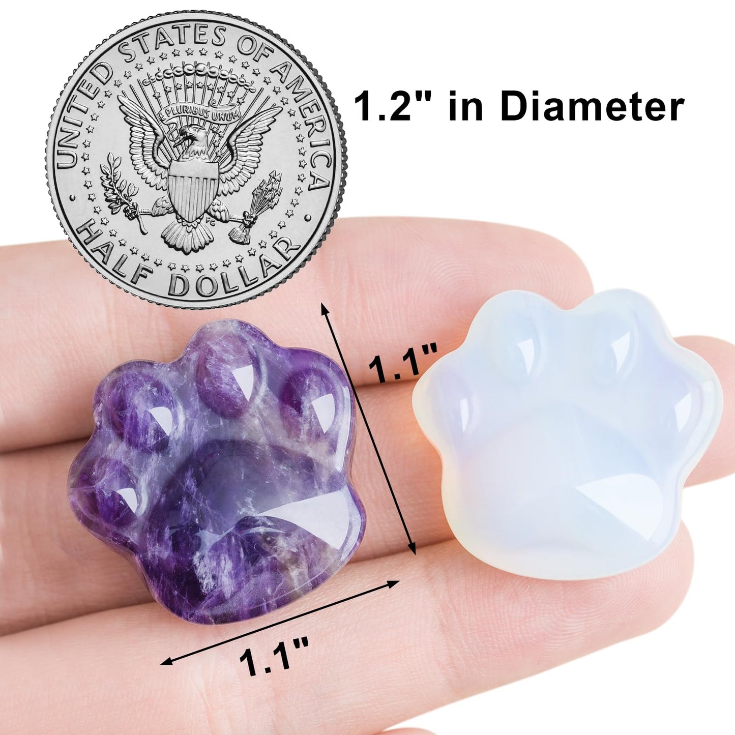 Cat Amethyst Crystals and Healing Stones, Natural Stone for Anxiety Relief, Emotional Balance & Positive Energy, Worry Stones for Stress Relief, Unique Gift for Crystal Cat Lovers Women Men (Amethyst)