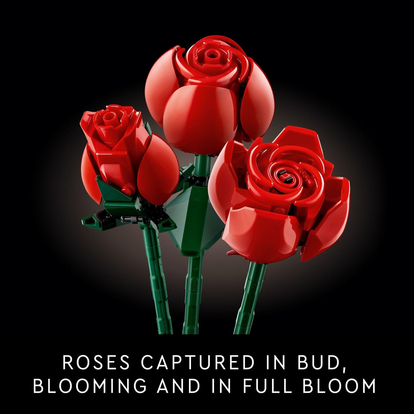 LEGO Botanicals Bouquet of Roses Artificial Flowers - Fake Red Roses Building Set for Adults, Ages 18+ - Gifts for Birthdays for Her - Home Decor for Table Display - 10328