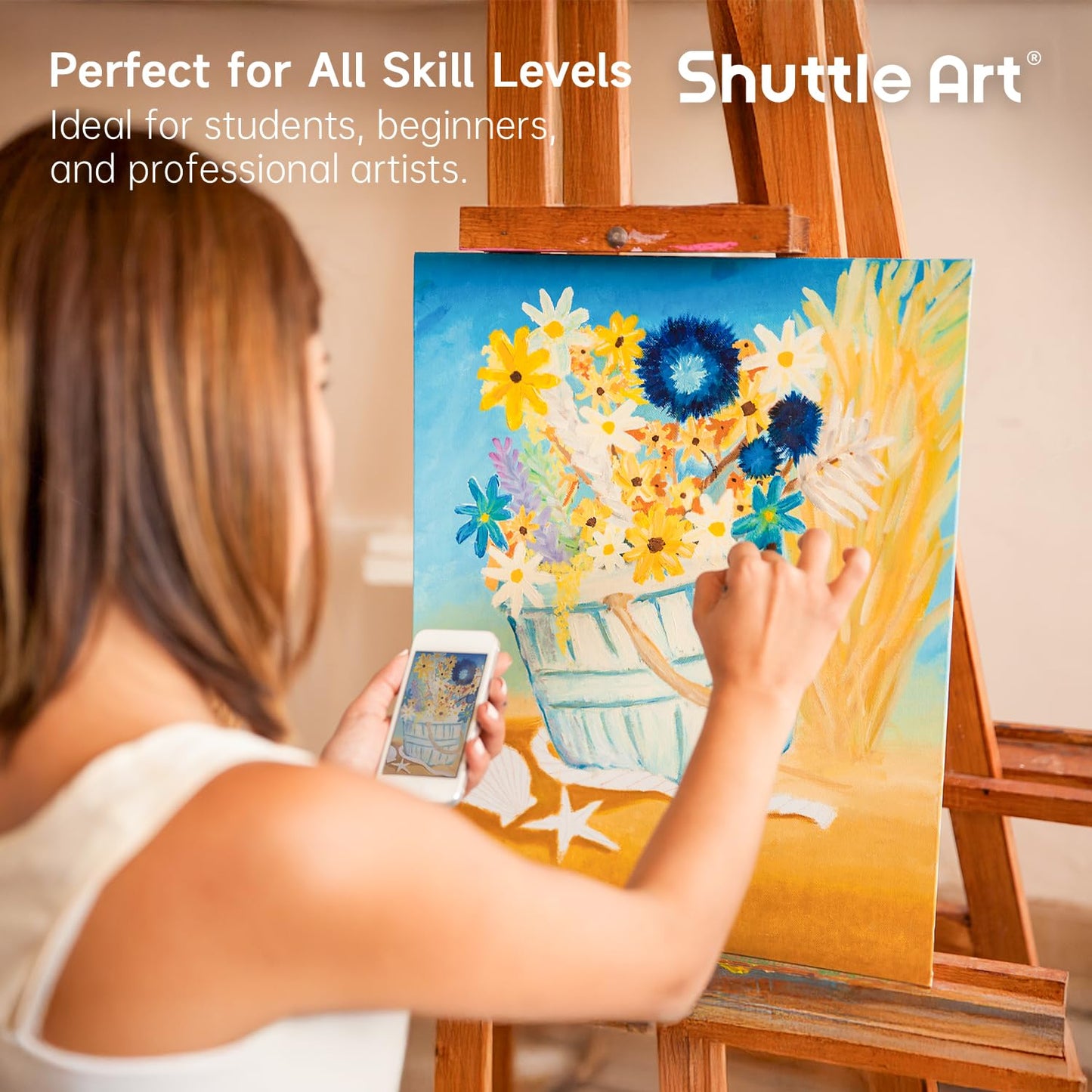 Shuttle Art 36 Pack Canvas for Painting, 5x7 & 8x10 Inch(18 of Each), Primed, 100% Cotton Blank Canvas Boards for Painting, Ideal Art Supplies for Kids Adults Artists Acrylic Oil Painting