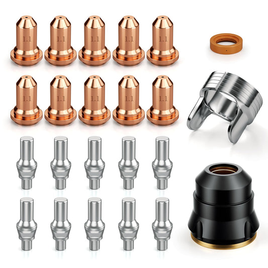 ARCCAPTAIN 23Pcs IPT60 Plasma Cutter Torch Consumables, .045" Plasma Cutter Accessories for ARCCAPTAIN CUT55 NON-HF, CUT55 MP and CUT60 Non-HF, Work with 50-60A Current
