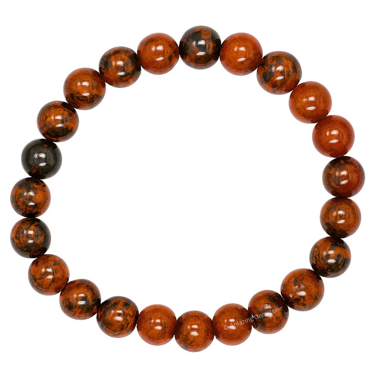 Amazing Gemstone Crystal Bracelet for Women Men's Gifts - Protection Healing Crystal Bracelet - 8mm Gemstone Beaded Stretchable Bracelet Pulseras Para Hombres Mujer Stocking Stuffers Mothers Day Gift (Mahogany Obsidian)