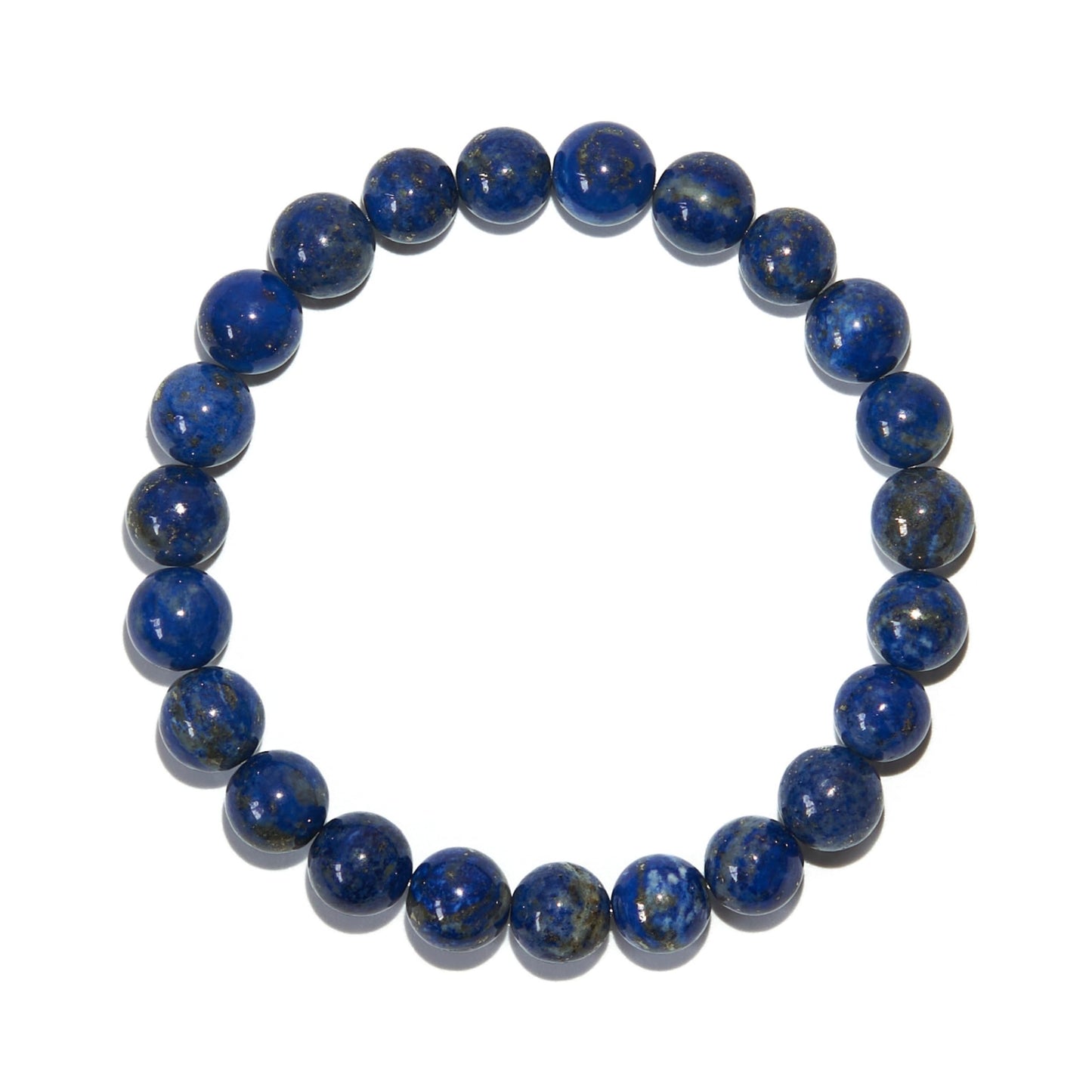 BANANE LAB Lapis Lazuli Bracelet 8mm - Real Natural Blue Stone Beaded Bracelets for Men Women - Standard 6.5" Wrist Fit with DIY Repair Kit (Elastic String & Extra Beads) - Protection Chakra Jewelry