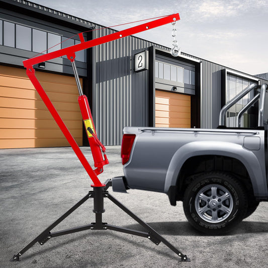 Garvee Hydraulic Pickup Truck Crane, Heavy Duty 1000 Lbs Capacity, 360° Swivel Hitch Mounted Crane with 3 Adjustable Capacities for Construction Goods Lifting
