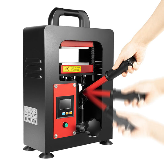 5 Ton Hydraulic Heat Press Machine, Portable Manual Heat Press Machine with LCD Display and Liftable Handle, Heavy-Duty Heat Press for Printing Heat Transfer Equipment