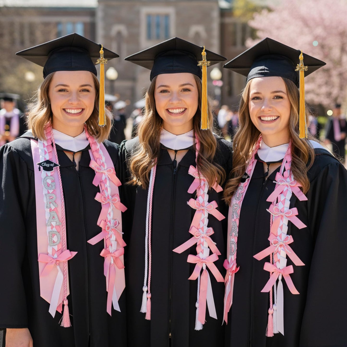 Hamdwerk Graduation Leis Class of 2026, Ribbon Leis Making kits for Graduation 2026, with Graduate Honor Cord and Tassel, DIY Braided Necklace Decorations for Graduate Gifts Party Supplies Accessories