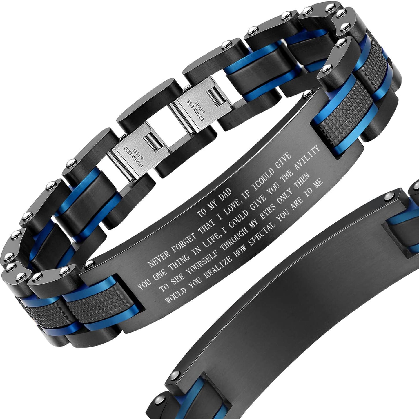 Zillaly Men's Bracelet Two-Color Diamond Hip-hop Jewelry Gift Birthday Jewelry Gift Husband Boyfriend