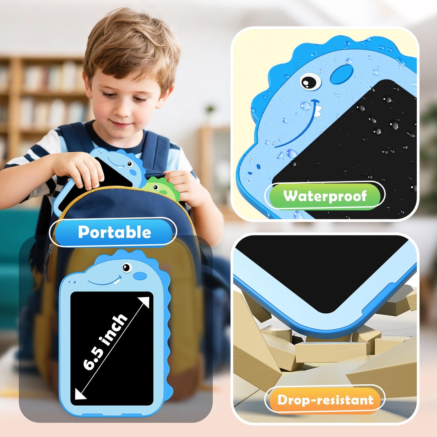 12 Pack LCD Writing Tablet for Kids, Colorful Doodle Board Drawing Tablet, Educational Kid Toys, Doodle Pad Dinosaur Toys for 3 4 5 6 7 8 Year Old Boys Girls