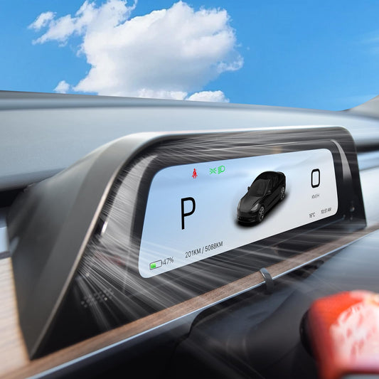 Heads Up Dispaly with Air Vent for Tesla Model Y 2019-2024 & Model 3 2017-2023 9.66" Screen - Wireless CarPlay Android Auto, Blind Spot,Anti-Glare Screen