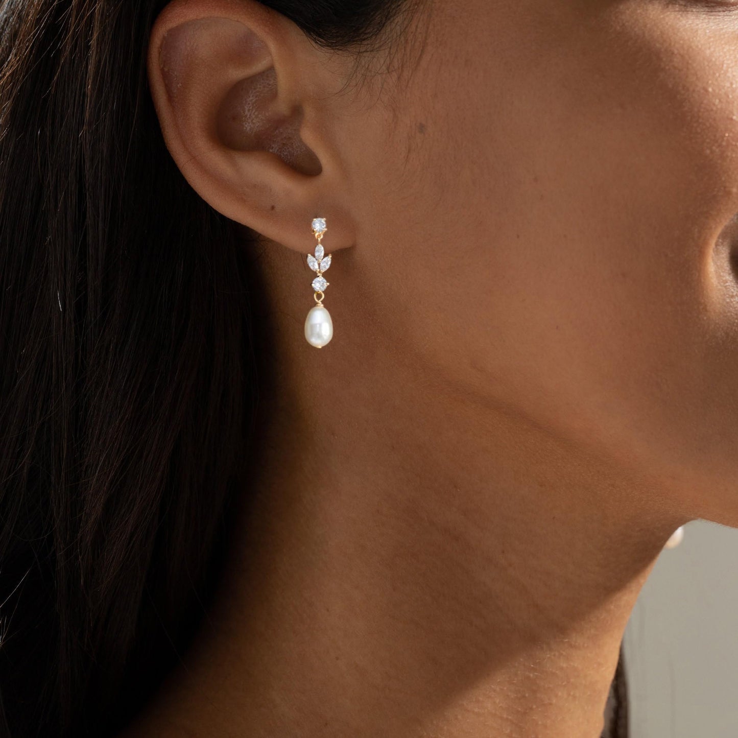 SELFROSE Gold Dangle Earrings for Women,Dainty Gold Drop Wedding Earring Statement Prom Earrings for Women Trendy Fashion Bride Earring Long Wedding Jewelry