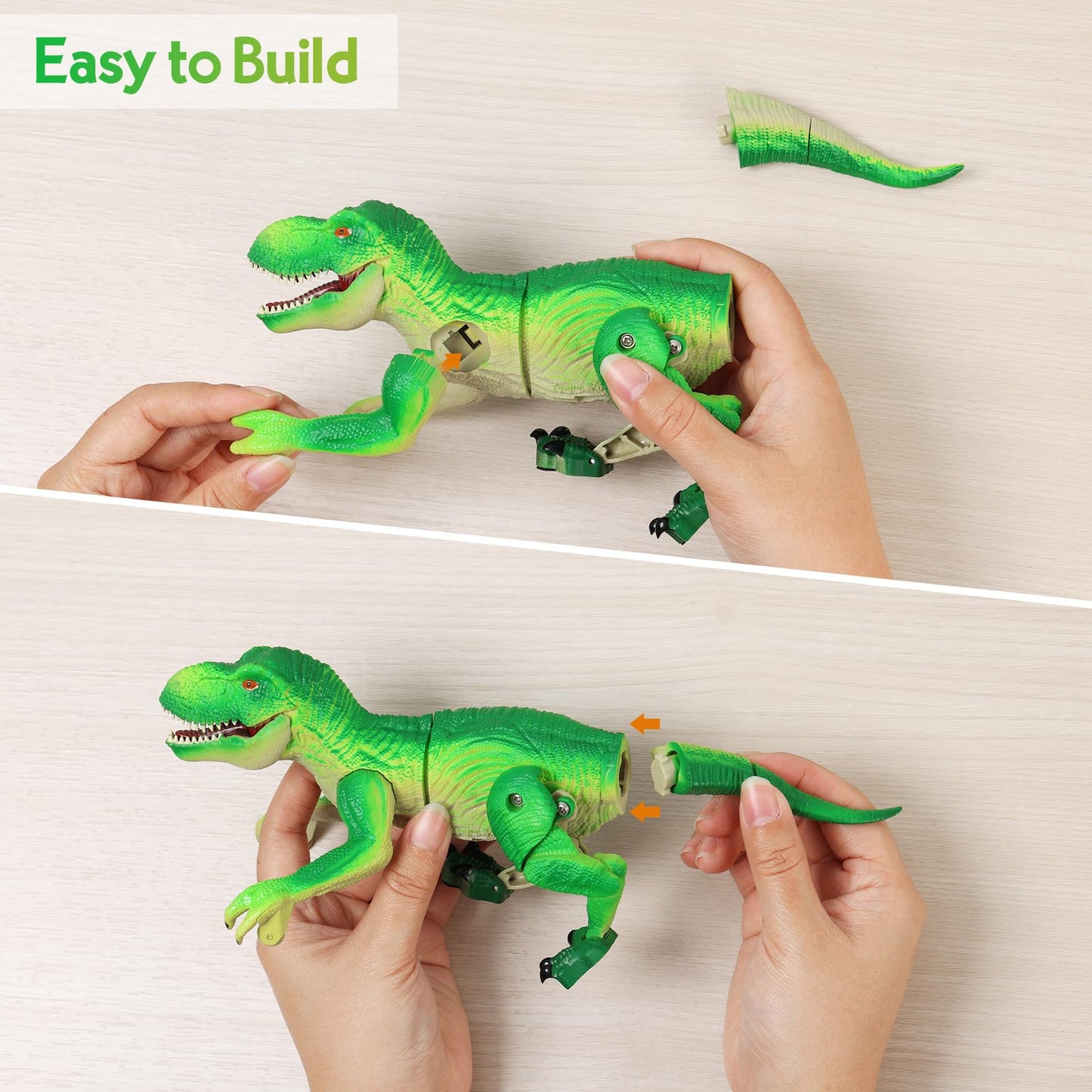 IQKidz RC Dinosaur Toy for Kids 3-5, Realistic Walking Tyrannosaurus Dino Robot for Boy and Girl, Small Electronic Pets as Gift for Toddlers Age 4 6 7 8 9 10-12 Year Old