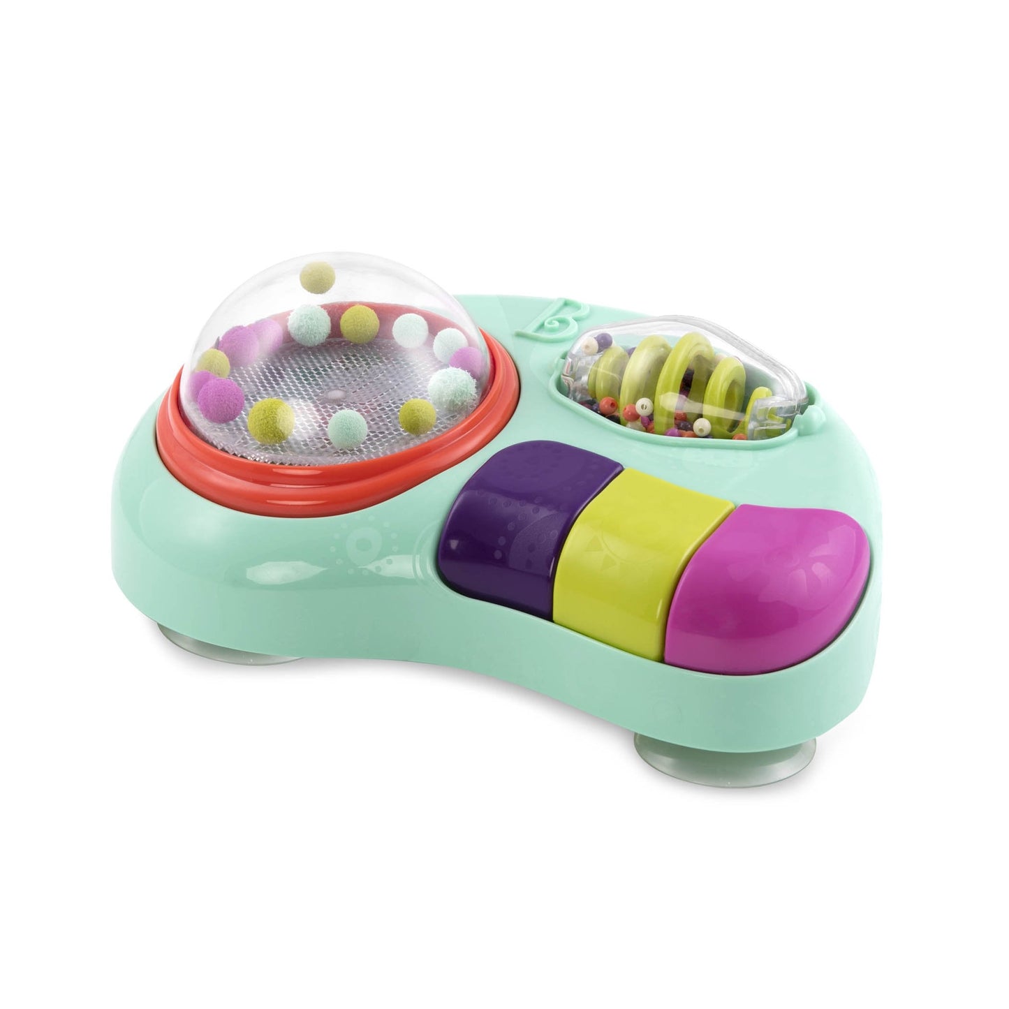B. toys – Baby Activity Station – High Chair Suction Cup Toy with Music & Lights – Sensory Activity Center – Developmental Toys for Babies, Infants – whirly pop – 6+ Months