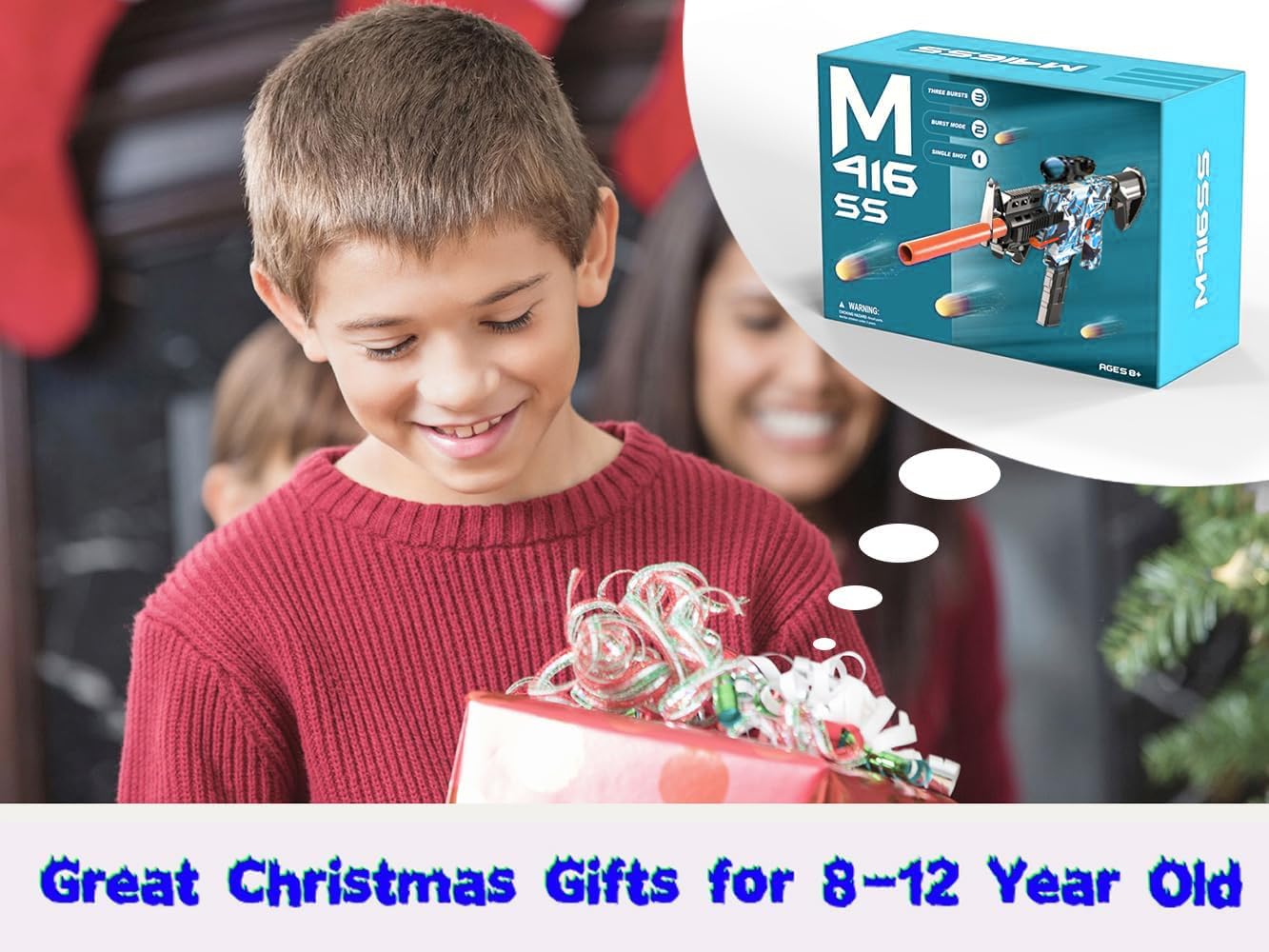 Toy Gun Automatic Sniper Rifle -3 Modes Toy Foam Blasters with Tactical Vest, Bipod, 2 Clips and 150 Darts, Electric Toys for Adults Boys Age 8-12 Gifts for Birthday Xmas
