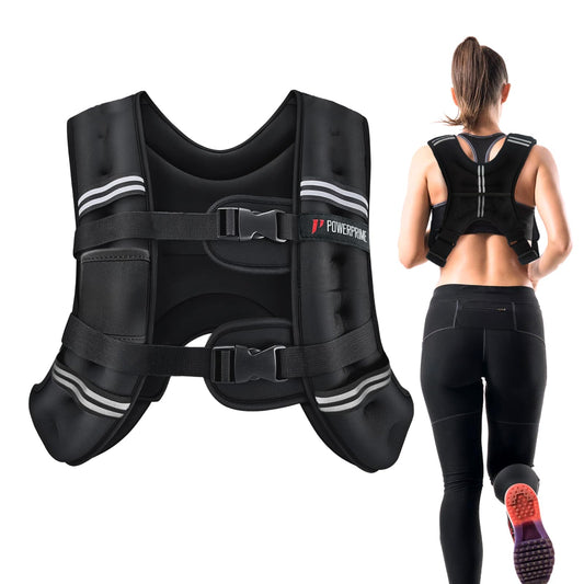 PowerPrime Weighted Vest 11lbs Neoprene for Home Workouts Secure No-Bounce Fit, Adjustable Training Vest for Running & Strength Training