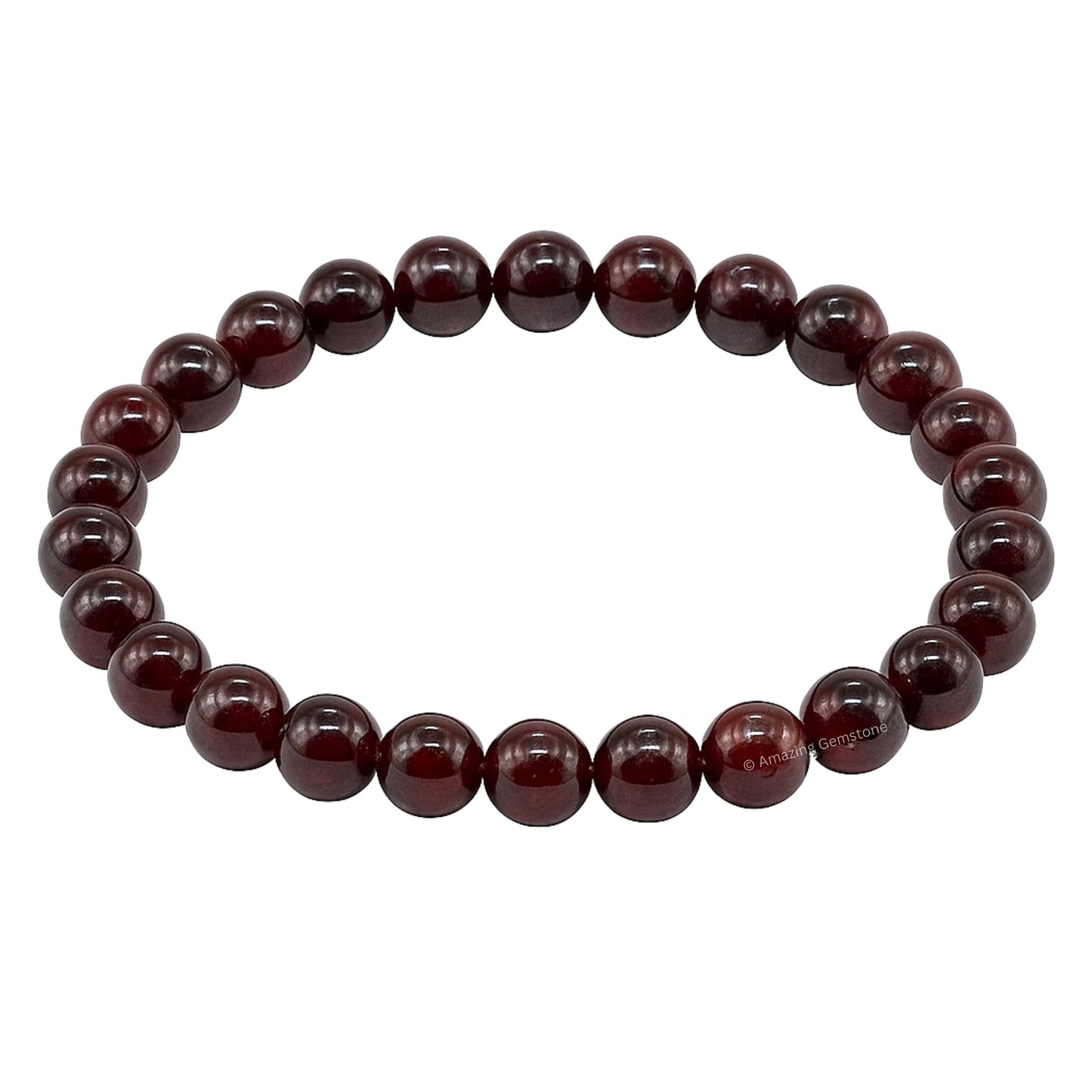 Amazing Gemstone Crystal Bracelet for Women Men's Gifts - Protection Healing Crystal Bracelet - 8mm Gemstone Beaded Stretchable Bracelet Pulseras Para Hombres Mujer Stocking Stuffers Mothers Day Gift (Garnet)