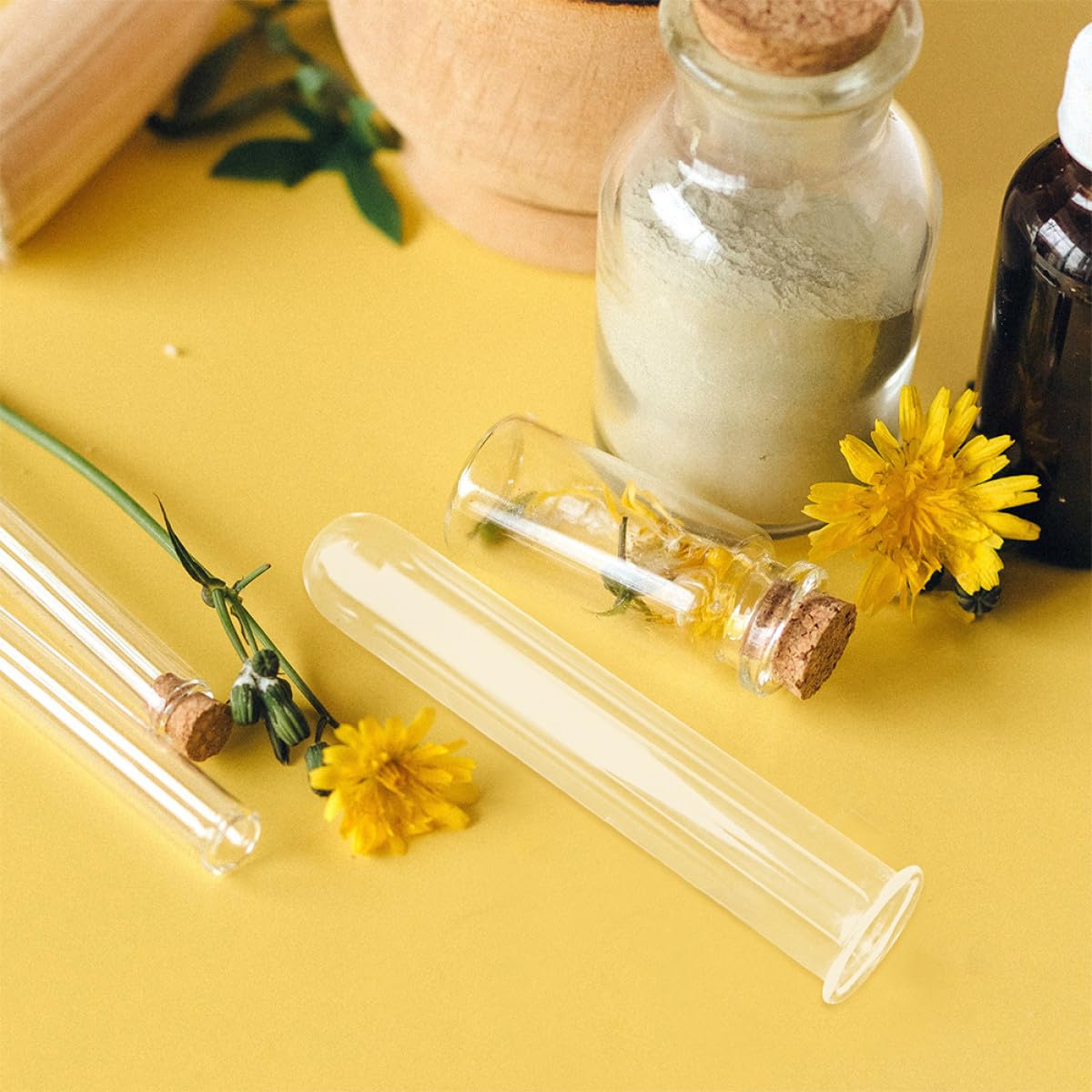 HEMOTON 4pcs Glass Test Tube Hydroponic Plant Tubes 2.5x3x18cm Propagation Vase Set for Wall Mounted and Desktop Terrarium Planter Home Décor