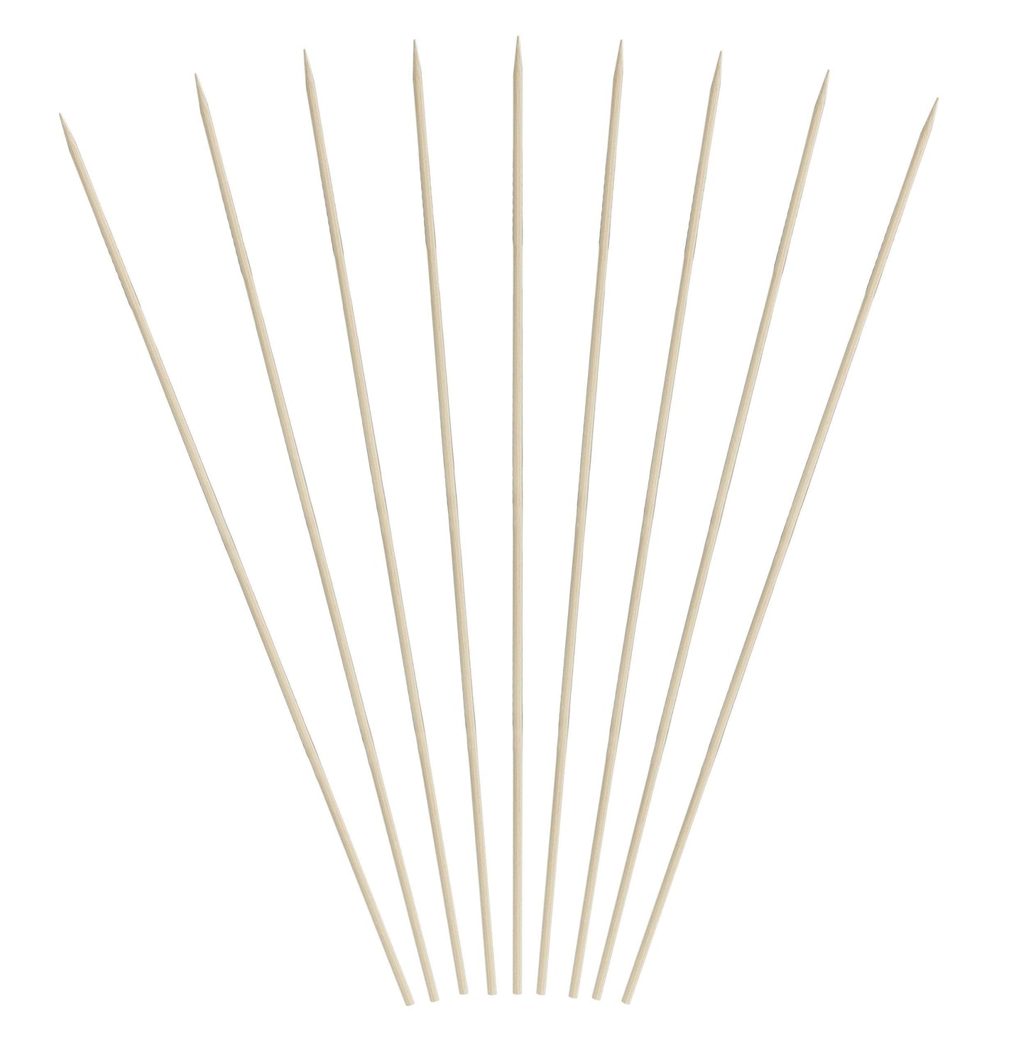 1600 Count | KingSeal Natural Bamboo Wood Grilling Skewers, 10 Inches x 3.0mm Diamter, for Shish Kebabs, BBQ, and Fruit Arrangements, Bulk Pack - 16 Packs x 100 Skewers
