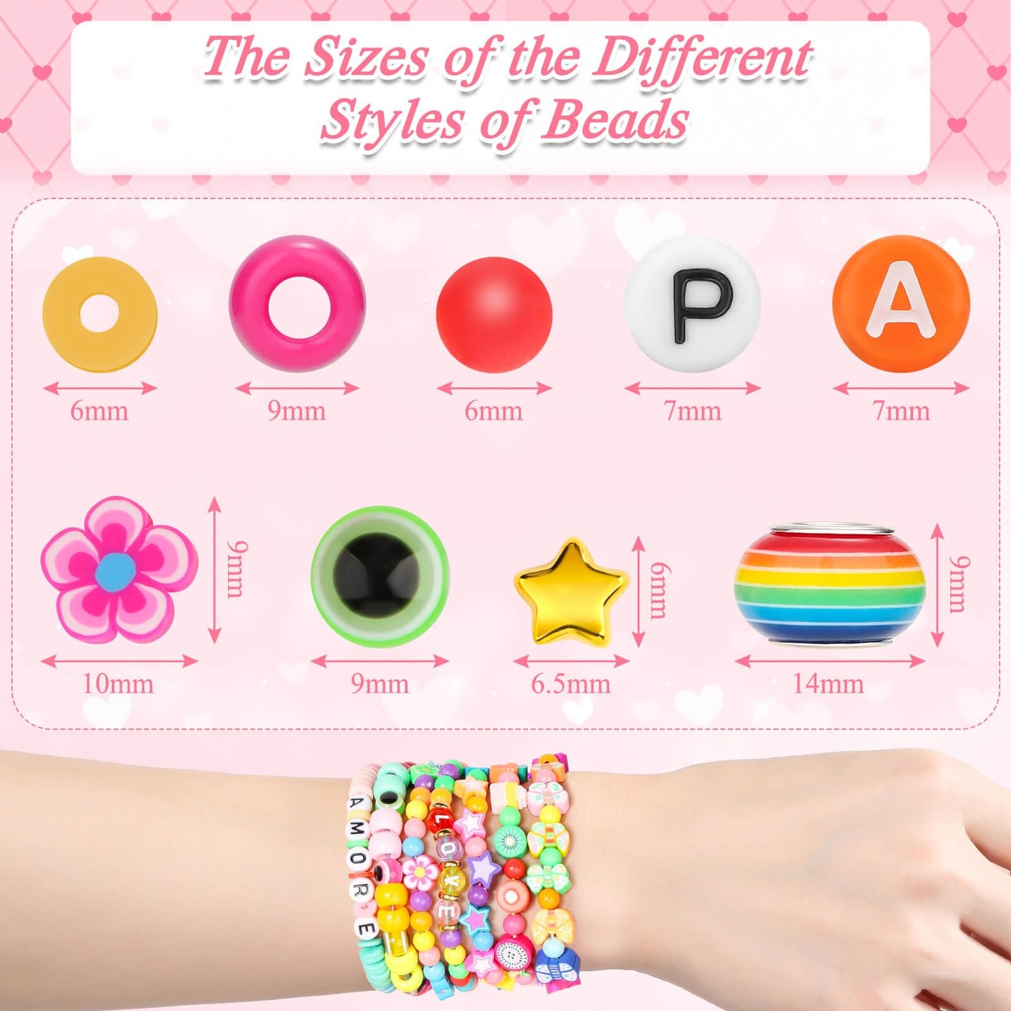 PAXCOO 2435PCS Bracelet Making Kit Including All Kinds of Beads for Jewelry Making, Friendship Bracelets, Necklaces, Beading, Gifts and DIY Crafts