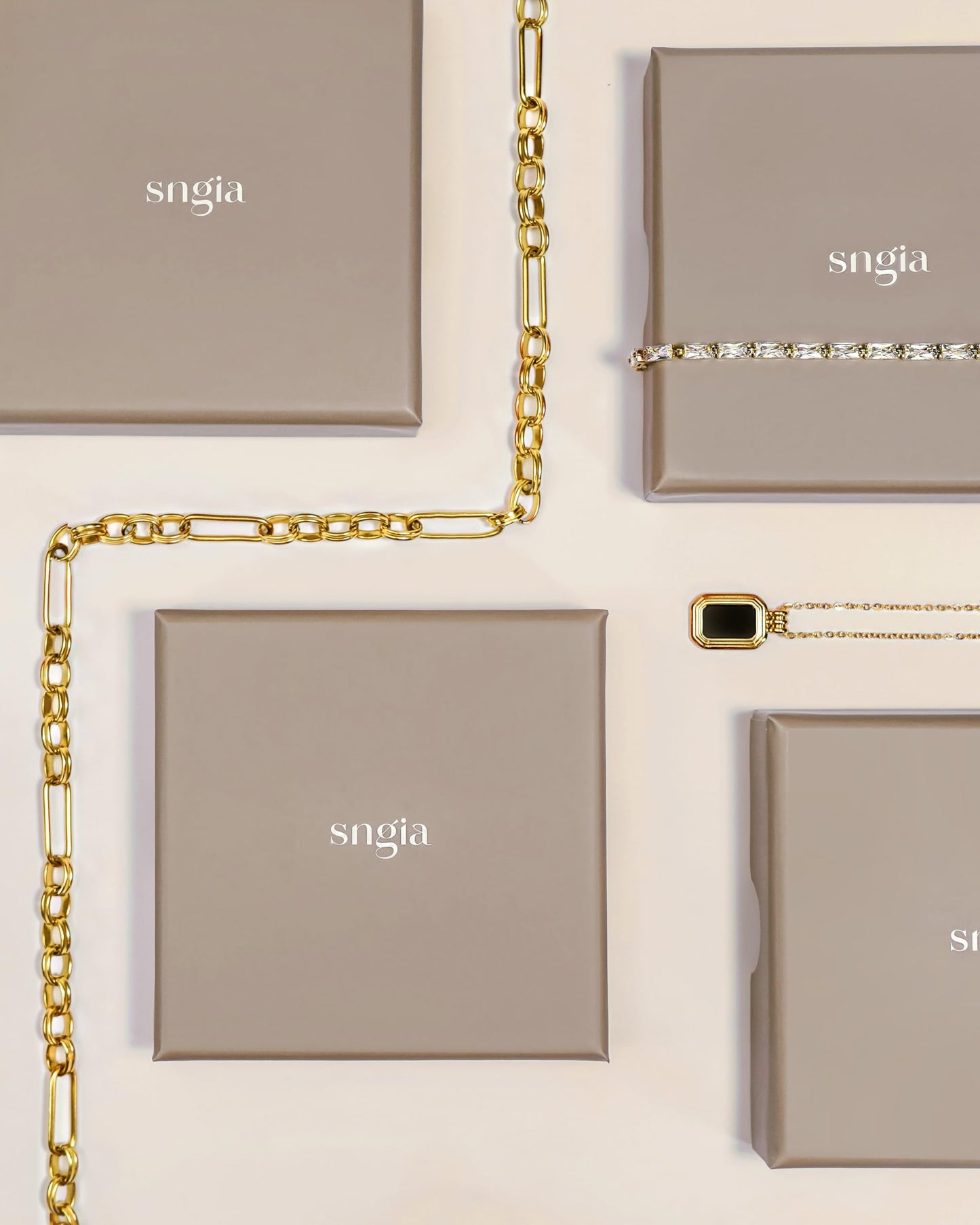 SNGIA Long 18K Gold Plated Blue Green Red Layered Pendant Necklace For Women (Emerald, Ruby, Seafoam, Sky, Sapphire, Pink), Dainty Birthstone Necklace, Statement Necklace Jewelry Gifts.