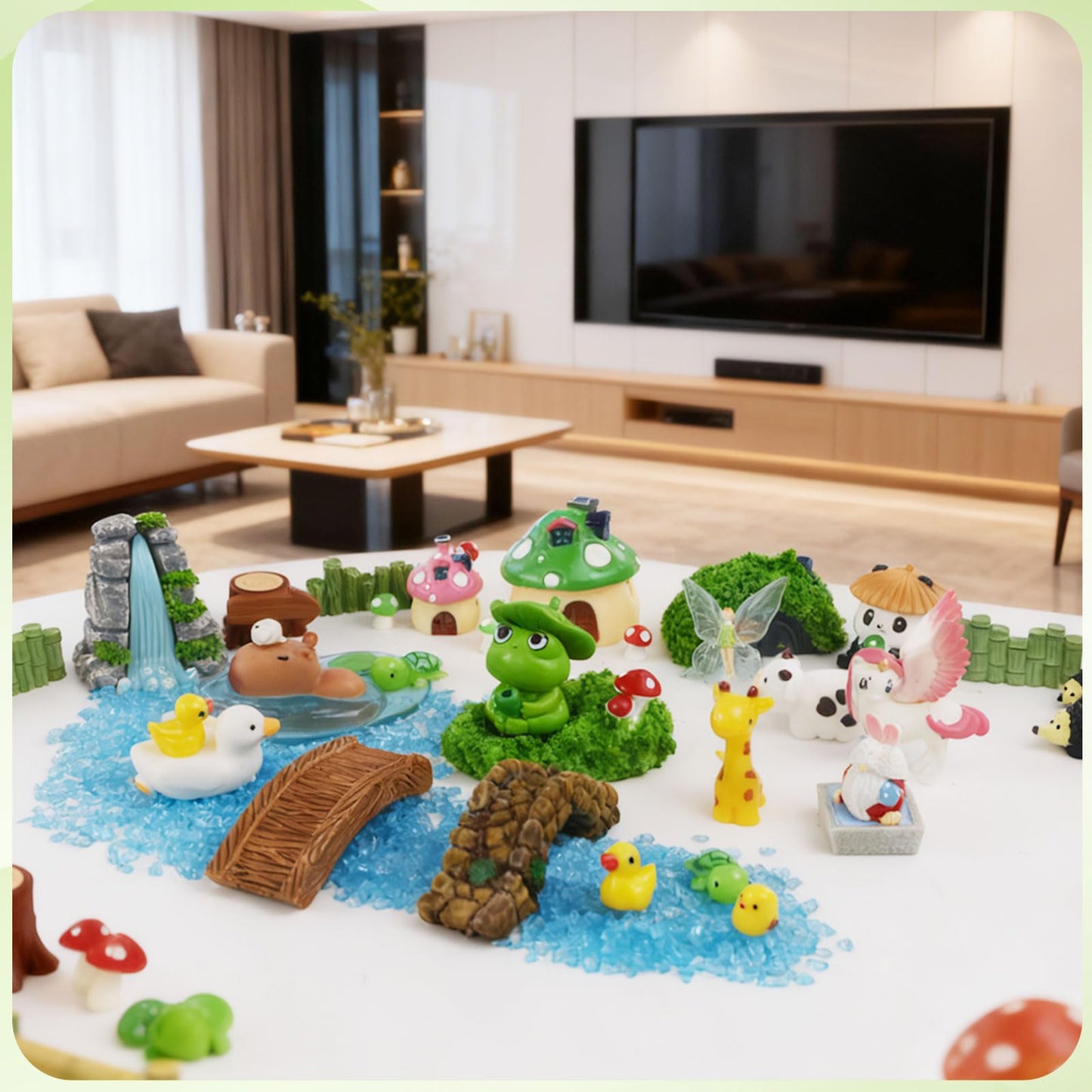 MUJERWQ 82 Pcs Fairy Garden Accessories Kit - Miniature Figurines, Resin Mushrooms, Elves & Animals, Bridges & Houses for DIY Terrarium, Dollhouse, Succulent Garden Decor, Indoor Outdoor Craft