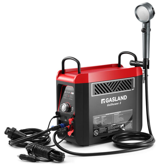 GASLAND Goshower G3 Pro 1lb Propane Portable Camp Water Heater & Shower Pump, CSA Certified, Instant Hot Water for Outdoor Camping, Hiking, Glamping & Vacationing, 4000mAh Rechargeable Shower System