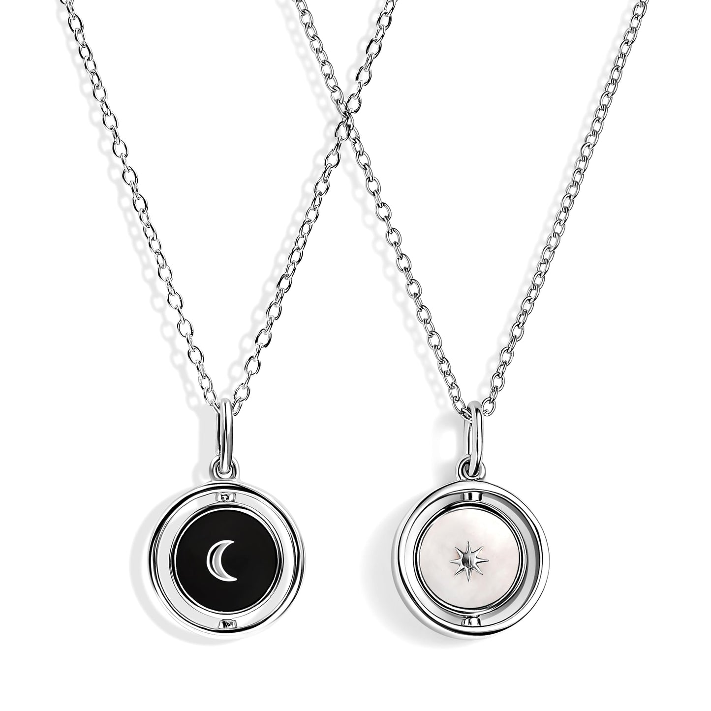 Moon Magic - Authentic Moonstone Necklace for Women | Pearl, Onyx, Black Obsidian Necklaces | Real 925 Sterling Silver/18k Rose Yellow Gold Crystal Necklace for Women | Genuine Gemstone Jewelry