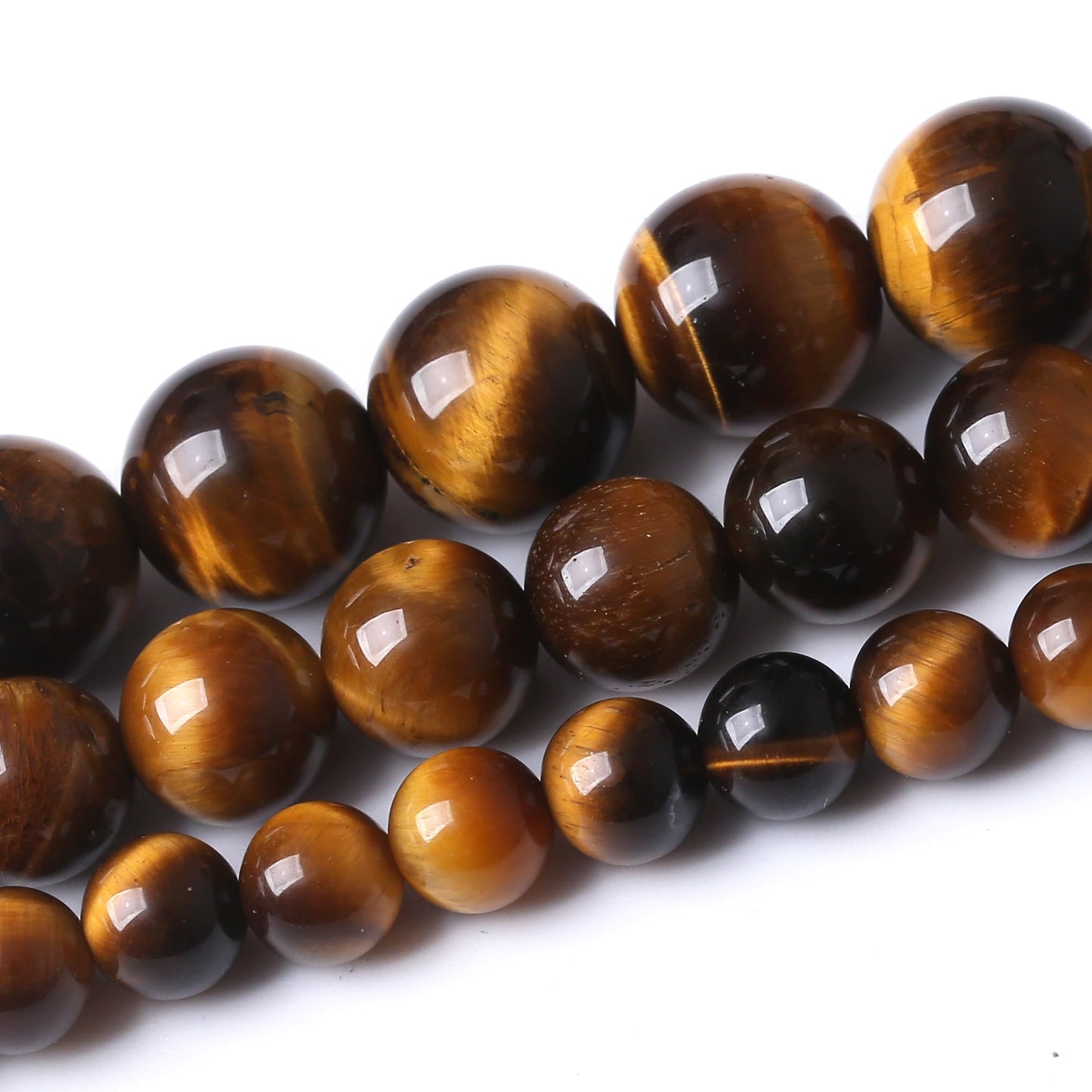 Natural Yellow Tiger Eye Stone Beads for Jewelry Making DIY Bracelet Necklace Jewelry Making 1 Strand 15.5inch 35PCS 10MM