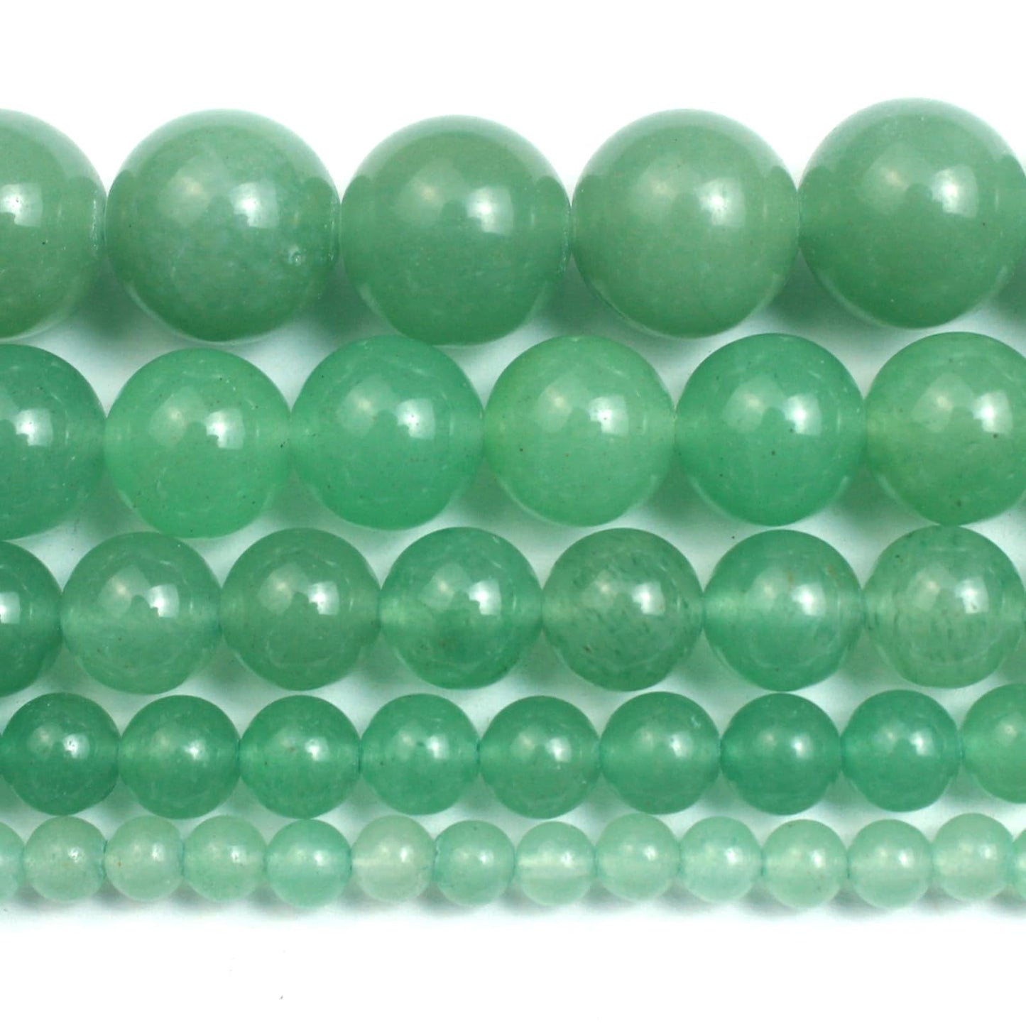 Cynbpm Natural Stone for Jewelry Making Gemstone Green Round Loose Beads Aventurina Verde Piedra Real Jade Crystal for Bracelets Necklace 6mm