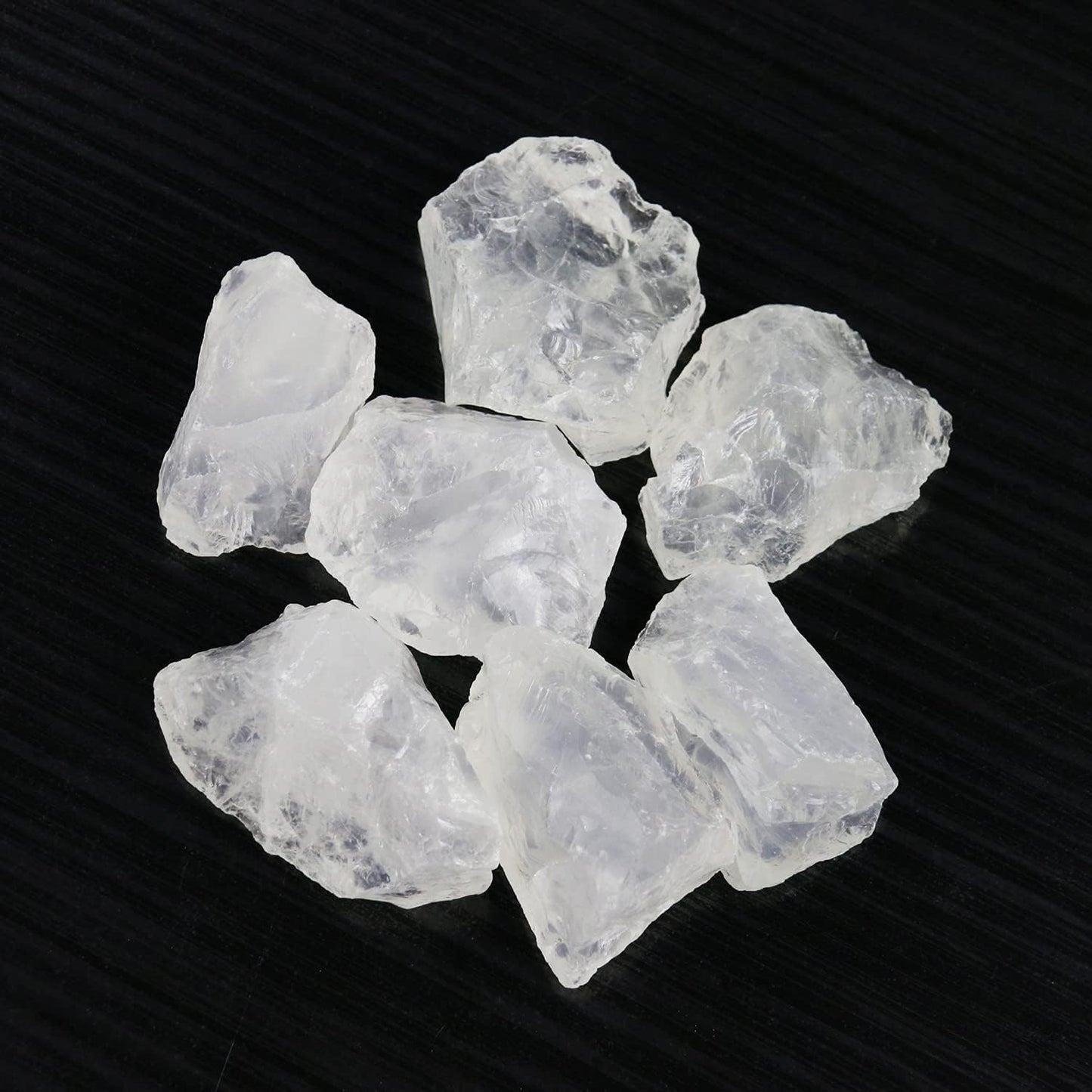 Nvzi Clear Quartz Crystal Bulk, Raw White Quartz Crystal Stones for Wicca, Reiki, and Energy Healing Crystals, Witchcraft Supplies, Rocks for Tumbling, Calcite Crystal, Hypnotic Gems(1 Lb)