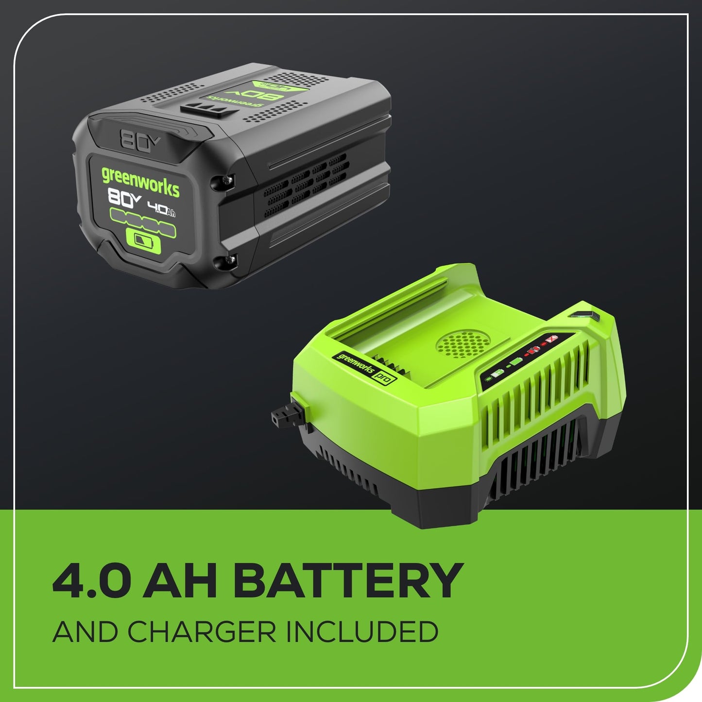 Greenworks 80V 25" Brushless Cordless (Self-Propelled) Dual Blade Lawn Mower (LED Headlight + Aluminum Handles), 4.0Ah Battery and Rapid Charger Included