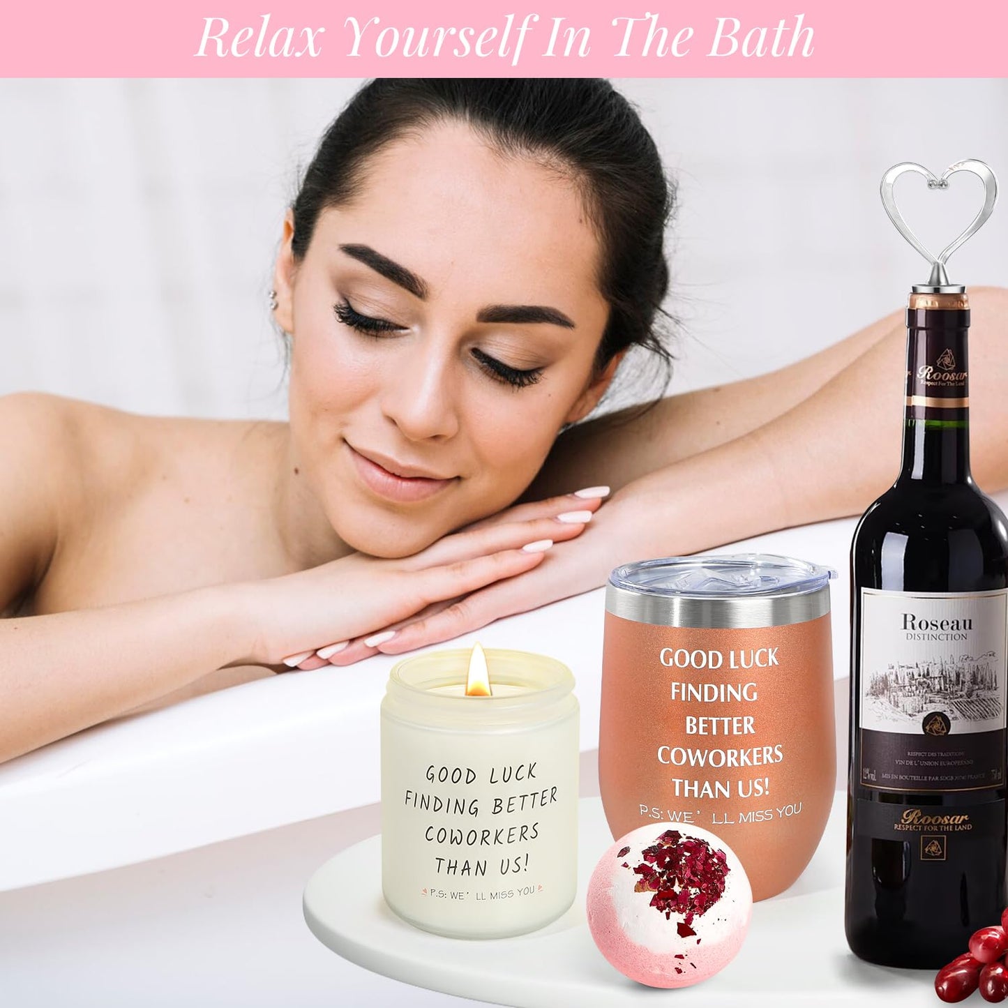 Farewell Gifts for Women - Good Luck & Goodbye Gifts for Coworkers Leaving for New Jobs - Employee Appreciation Gift Basket