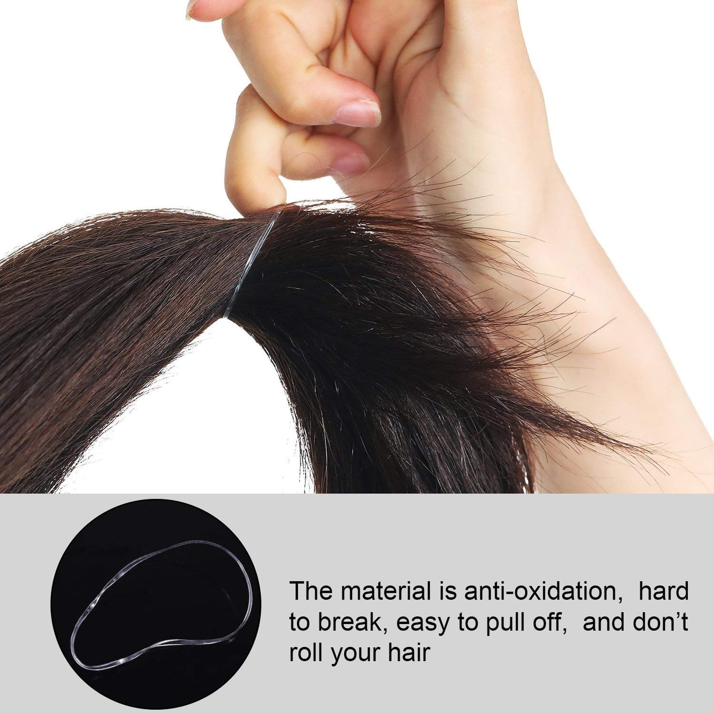 1000 Mini Rubber Bands Soft Elastic Bands for Kid Hair Braids Hair (Clear)