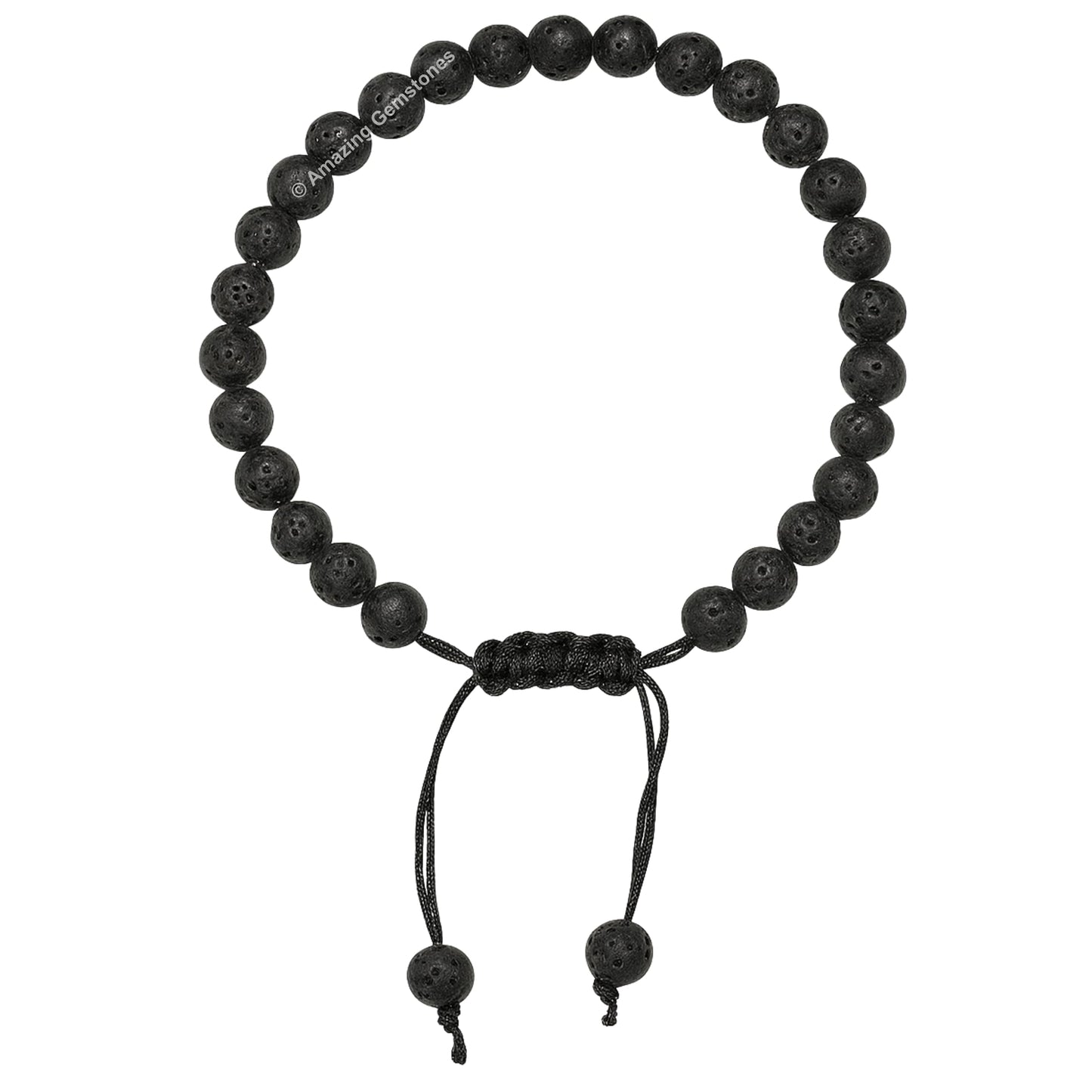 Amazing Gemstone Lava Stone Bracelet for Women Men's Gifts - Protection Healing Crystal Bracelet - 6mm Gemstones Beaded Adjustable Bracelet Pulseras Para Hombres Mujer Stocking Stuffers