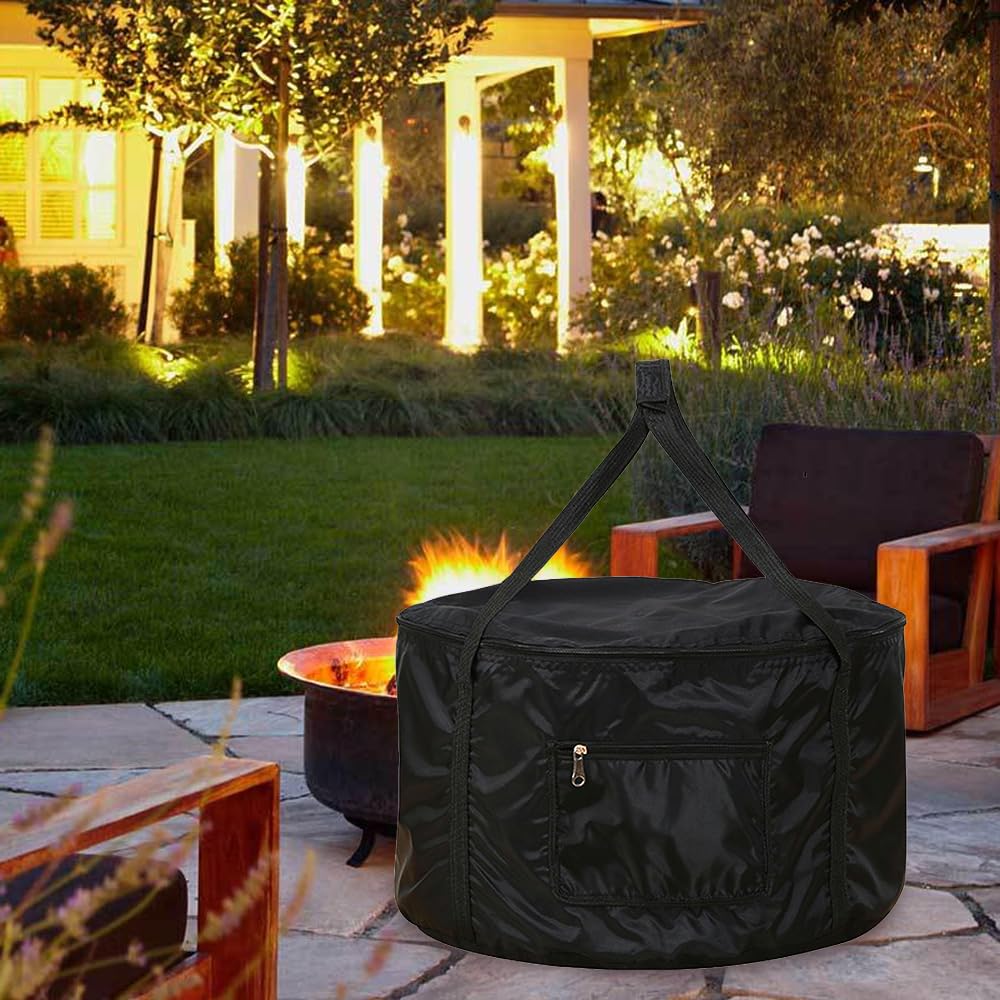 Arineng 19-Inch Outdoor Fire Pit Organizer, Compatible with Outland Firebowl Propane Gas Fire Pit