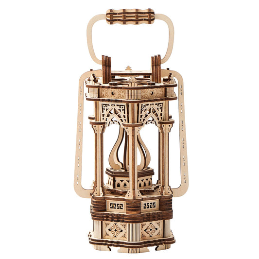 3D Wooden Puzzles for Adults 145pcs LED Light Vintage Lantern DIY Wooden Assembly Kit for Teens Home Decor