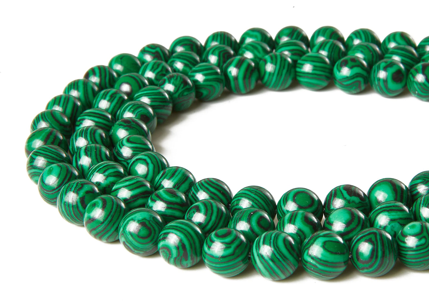 60pcs 6mm Malachite Beads Natural Gemstone Beads Round Loose Beads for Jewelry Making