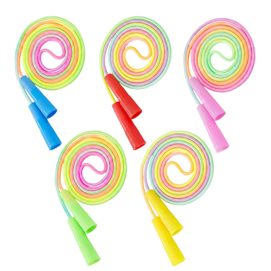 newtqslay 5-Pack Adjustable Nylon Jump Ropes - Tangle-Free for Cardio Workouts, Gym Training, and Home Fitness, Lightweight with Non-Slip Handles
