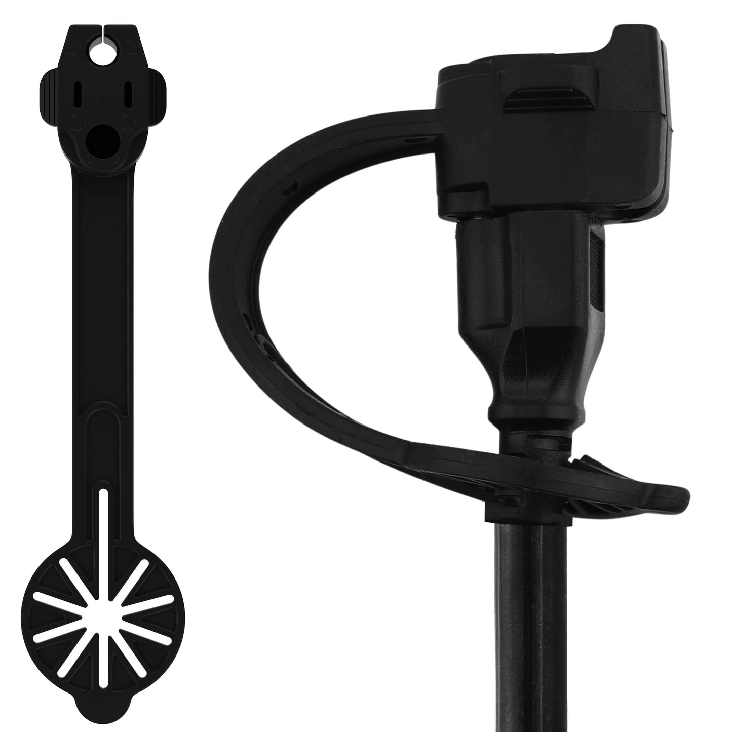 Prong Shield Outdoor Weatherproof Plug Cover - Extension Cord Waterproof Protector Covers for 120v Electric, 3 Prong Male End Weather Proof Exterior Ends Caps for Outside Electrical Plugs (2,Black)