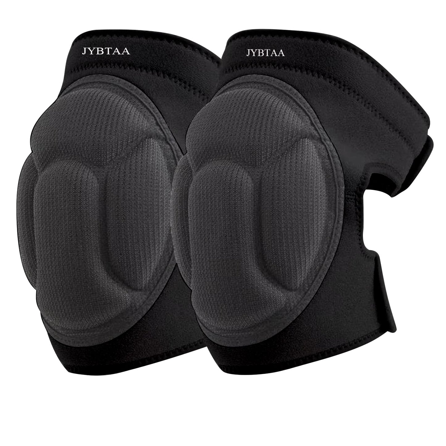JYBTAA Men/Women Knee Pads For Cleaning, Work, Mechanic, Floors,With Soft Foam Kneepads Perfect For Kneeling for Gardening and Housework,Painter,Housekeeping,Weeding/Planting,Photographe.Black L (1 Pair)