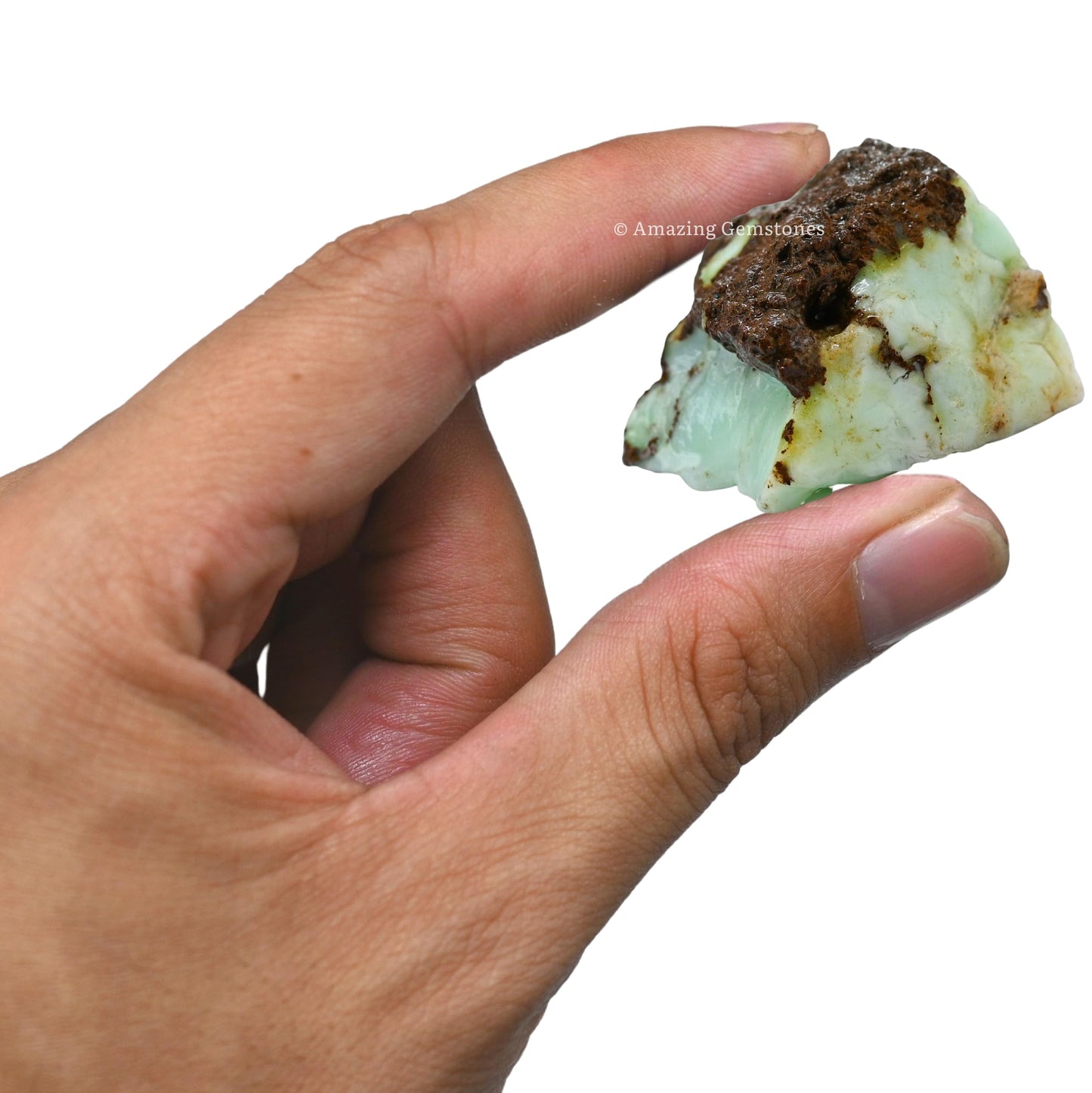 Amazing Gemstone Chrysoprase Raw Crystals and Healing Stones, Natural Rocks For Tumbling - DIY Raw Stones And Crystals (1 Piece)