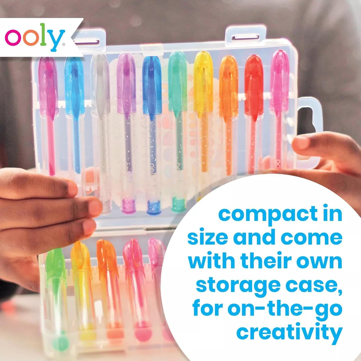 Ooly Scented Mini Doodlers Gel Set of 20 Pens - 20 Mini Glitter, Neon and Pastel Scented Gel Pens for Kids and Adults, Art and Stationery Supplies